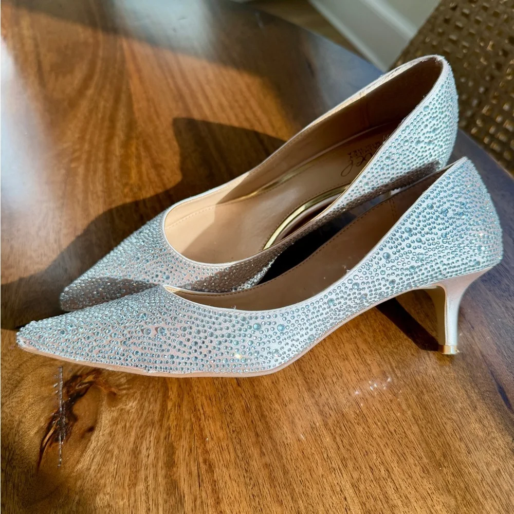 Badgley Mischka Frenchie Pointed Toe Kitten Heel - Picture 3 of 14